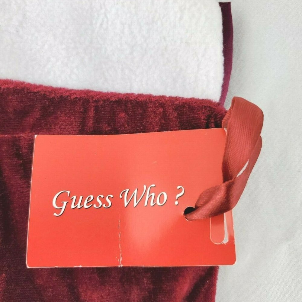 New 11" Fabric Secret Santa Plush Gift Bag Pouch New With Tags - Picture 4 of 5